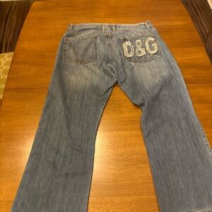 Dolce & Gabbana Light Blue Bootcut Jeans with D&G Back Patch